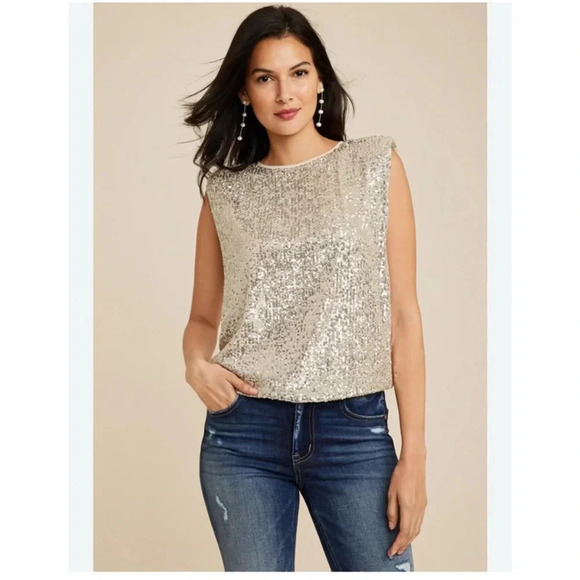 Maurice's Women's Unbranded Top M Champagne - Picture 1 of 16